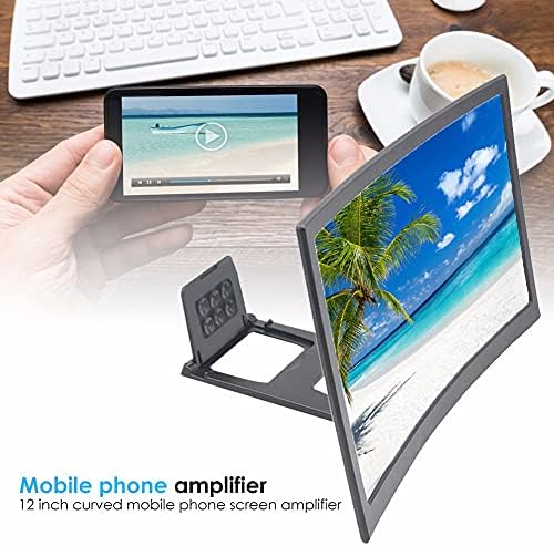 SLNFXC Усилвател на екрана на мобилен телефон с Лупа 3D Видео Увеличително Стъкло за мобилен телефон Поставка Притежателя на Аксесоари за проектор, екран на телефона (?