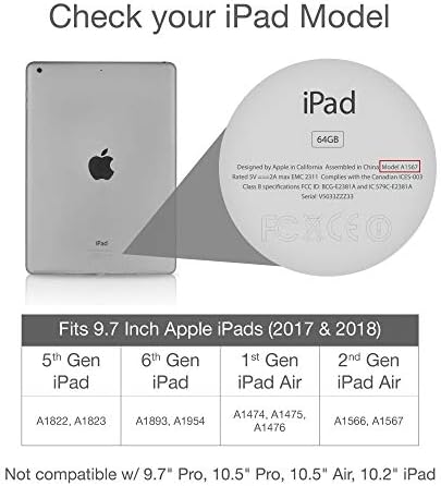 Иновативна грижа – Модел V3 – Калъф за носене на Apple iPad и стойка за таблет за 9,7-инчов iPad 2017 поколение 5 и 6 / Air