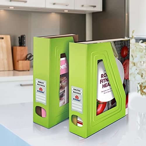 Органайзер за съхранение на списания, Acrimet (пластмаса) (цитрусов зелен цвят) (2 опаковки)