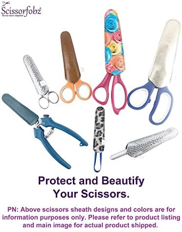 Сабя за ножици от SCISSORFOBZ улови за ножици -ЦЕННА опаковка-4 размера - Дизайнерски калъфи за ножици, ленти за бродерия, капитониране - Подарък за квилтеров и канализаци?
