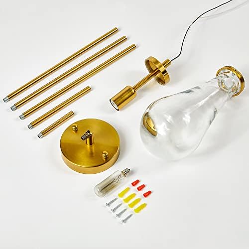 ROLERADA Златен медальон лампа - Окачена лампа от бластване Стъкло, Каплевидный Тавана лампа, Модерни Висящи осветителни