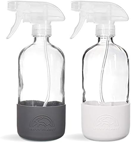 РАЗБИРАМ PLANET Празни бутилки от под спрей от прозрачно стъкло със силиконов защита - за Многократна употреба, контейнери с