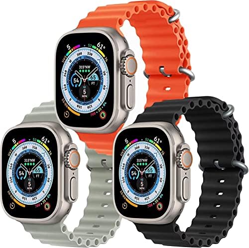 Ocean Band е Съвместим с каишка на Apple Watch Band Регулируем Спортен Каишка за Apple Watch серия Ultra/8/7/6/5/4/3/2/1/ SE е Съвместим с размер на корпуса 42 мм 44 мм 45 мм на 49 мм