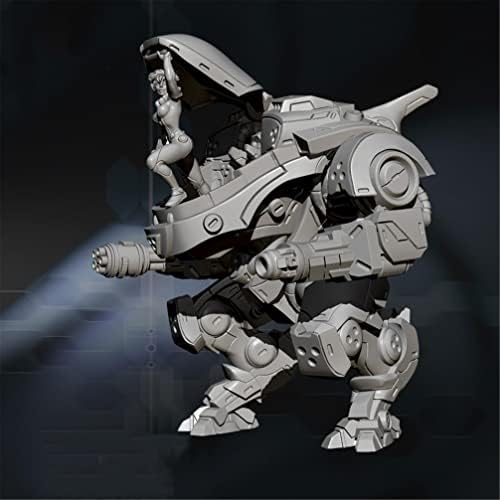 Комплект фигури от смола Goodmoel H110mm Sci-Fi Mecha Warrior в разглобено формата и Небоядисана Thumbnails / Xk-7217