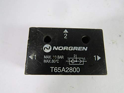 Работна температура NORGREN T65A2800 0-175 градуса по Фаренхайт, МАКСИМАЛНО налягане: 10 БАР, Серия T65, ЦИНК