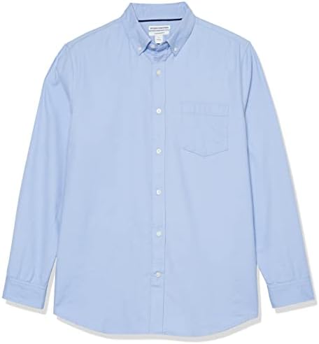Мъжки облегающая Оксфорд риза Essentials с дълги ръкави и джоб