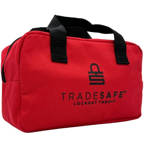 TRADESAFE Lockout Bag за устройства с блокировка маркировка - Чанта със заключване за консумативи Лото, устойчив на абразия