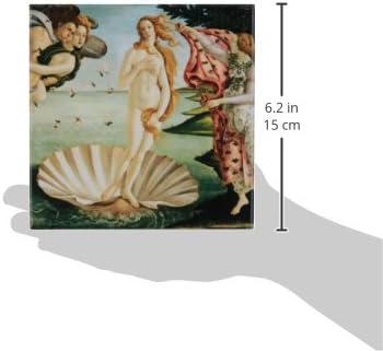 3dRose 3D Роза Ботичели Раждането на Венера 1485 Известното класическо произведение на изкуството италиански майстори Шедьовър от морски черупки-теракот, 12 инча (ct_162552_4)