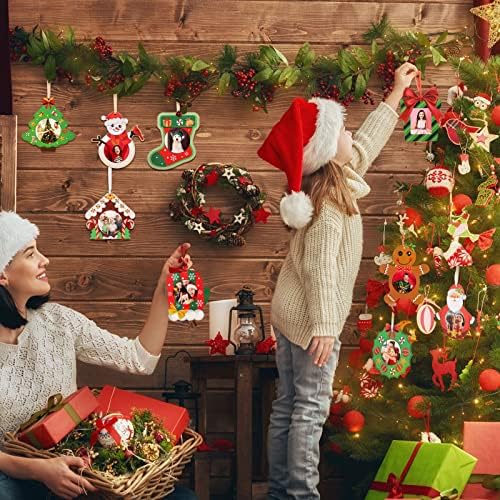 Коледна рамка за снимка, Коледна рамка, Украса, Декорация за Коледната елха, определени за занаяти Човечето