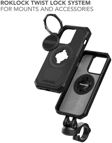 Rokform - Здрав калъф за iPhone 14 Pro + Управляемият определяне на арматурното табло с две магнити за мобилен телефон