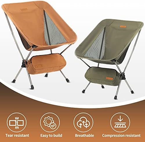 Naturehike Portable Camping Chair - Компактен ултра-леки Сгъваеми Столове за туризъм, Малки Сгъваеми, Лесно упаковываемый стол-раница
