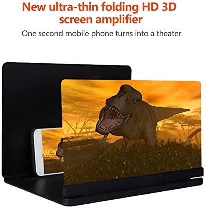 LDCHNH Movie 12-Инчов мобилен Телефон с 3D-екран, Видеоувеличитель, Извит Сгъваем Голям смартфон, Проектор с киноусилителем,