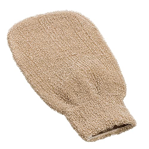 Масажът рукавица Redecker Organic от смес от лен и памук За сух или Мокър масаж и ексфолиране, изчезва в колата