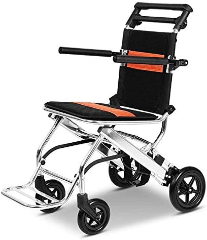 Преносима сгъваема инвалидна количка UU-ДЖАН, Пътна помощ с инвалидна количка с ръчна спирачка, Сверхлегкая
