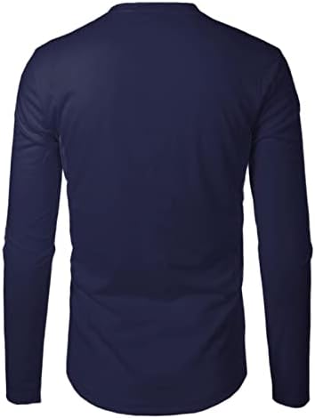 XXBR Мъжки ризи с дълъг ръкав, основни Спортни тениски с кръгло деколте, Есенни тениски с миризмата, Ежедневна Спортна тениска