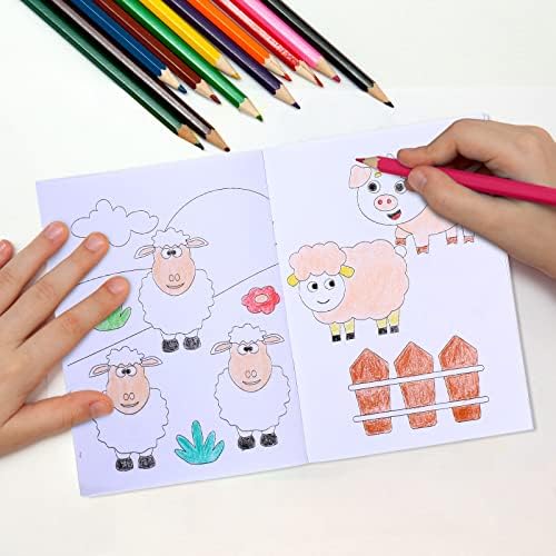 24 Бр Мини-Книжки за оцветяване на Едро за детски партита, комплект Направи си сам, книга за рисунка на Еднорога, животни във