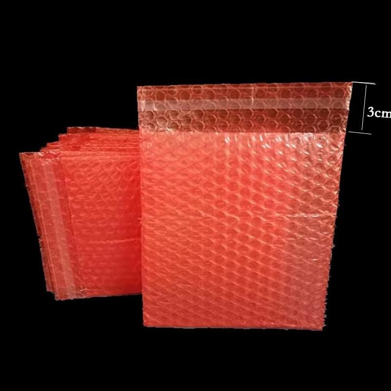 100 опаковки, Самозалепващи за Опаковане на пакети с червени мехурчета, Полиетиленово антистатик Противоударная