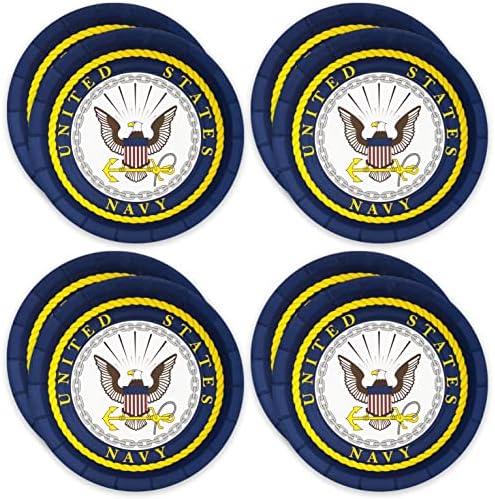 Хаверкамп на ВМС на САЩ е 7 инча. Празнични чинии (24 броя в опаковка)! Включва 24 Кръгли десертни чинии с официално лицензиран стопанските сили на САЩ.