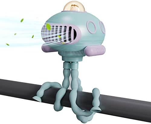 Вентилатор за охлаждане на детска количка Admettre с 3 скорости, в стила на подводница, нощно осветление и песни.