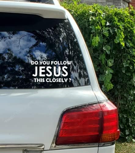 Внимателно следете за Исус, Броня Стикер, Стикер на Задната Броня, Vinyl Стикер за леки Автомобили, Джипове, Камиони,