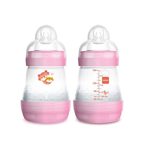 Детска бутилка MAM Easy Start Anti Colic, 5 грама, Лесно превключване между гърдите и бутилка, Намалява броя на мехурчета въздух