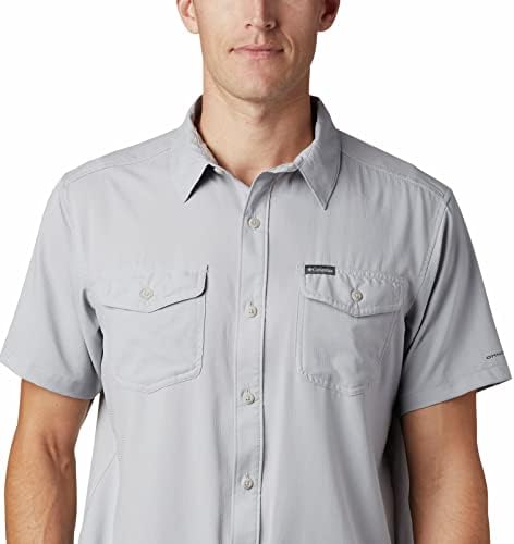 Однотонная риза Columbia Men ' s Utilizer II с къс ръкав, Светло индиго, 2X Размер