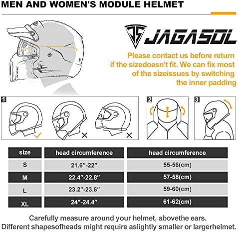 Мотоциклет Шлем JAGASOL DOT с открито лице 3/4 и Шапка за възрастни Мъже и Жени, Ретро Ретро Каска за Мотопед ATV