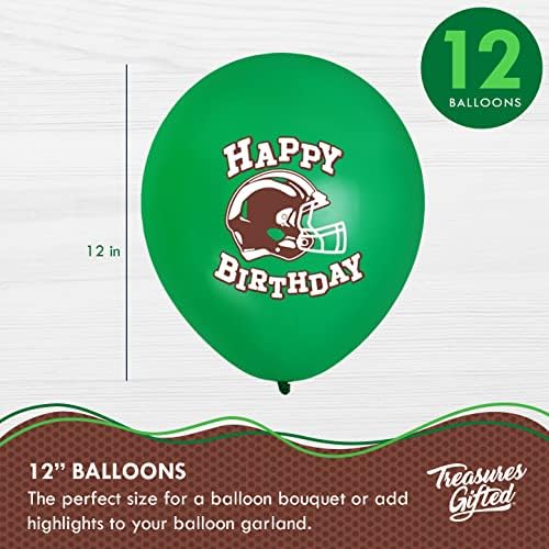 Съкровища, Дарени от Деня на раждането футболни балони - 12 опаковки - Футболни гелиевые балони - 12 балони честит рожден
