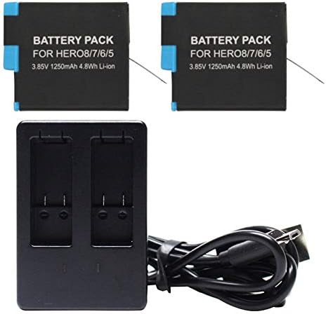 Подмяна на батерията AHDBT-801 в комплект с 1 зарядно устройство за камери GoPro Hero 8 HD Silver - Съвместима