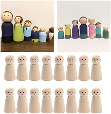 Набор от misppro от 16 кукли с дървени колчета, небоядисана хората, направи си сам