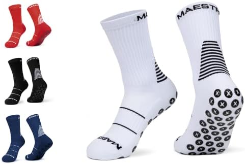 Чорапи Maestro Grip – Мини Чорапи за мъже и Жени – Нескользящие Чорапи за Футбол, Баскетбол, Хокей на лед