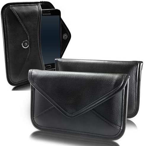 Калъф BoxWave, който е Съвместим с Честта Magic (Case by BoxWave) - Луксозни Кожена чанта-месинджър, дизайн своята практика-плик от изкуствена кожа за Честта Magic - Черно jet black