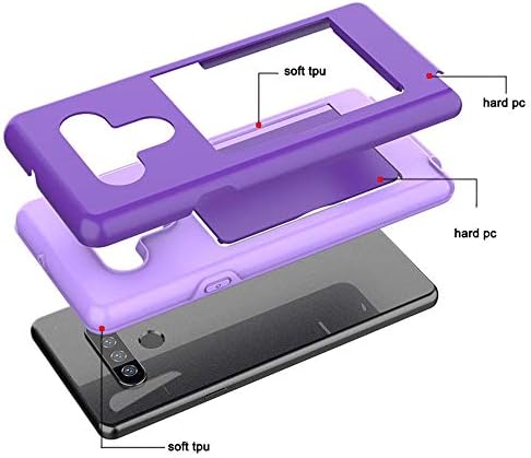 Калъф COVRWARE за карти памет, Съвместим с LG Stylo 6, [Защитно фолио за екран от закалено стъкло], Двуслойни Защитен калъф с
