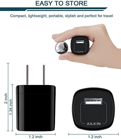 [5 бр. / 1 порт] USB Адаптер за зарядно устройство, Стенни изход за бързо Зареждане Power Box Cube за iPhone 14