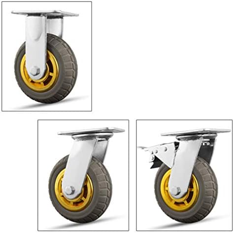 OITTo 1 бр. въртящи се колела с гумени плочи, Тежкотоварни Мебелен Промишлен валяк, Протектори на гуми, Висока степен