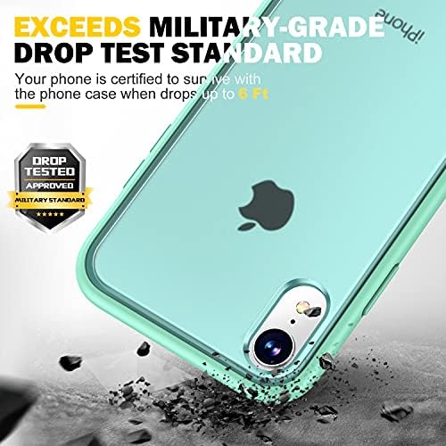 Серия Humixx устойчив на удари калъф за iPhone XR, [Защита от падане на военен клас] със защита от падане от твърдия PC отзад и мек кант от TPU, устойчив на удари Защитен калъф з