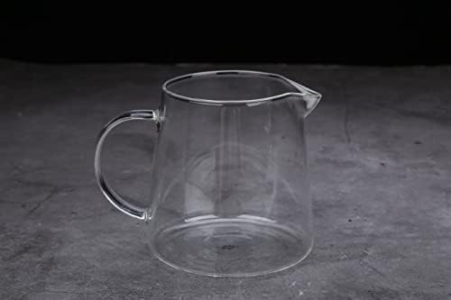 Малка стъклена кана JIEJE, 8,5 унции, Стъклена Кана за чай, Стъклена Кана За Мляко, Стъклена Кана за сметана, Мини-Стъклена
