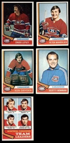 1974-75 Топпс Монреал Канадиенс Подаде 5 по хокей на картички С издълбани карти