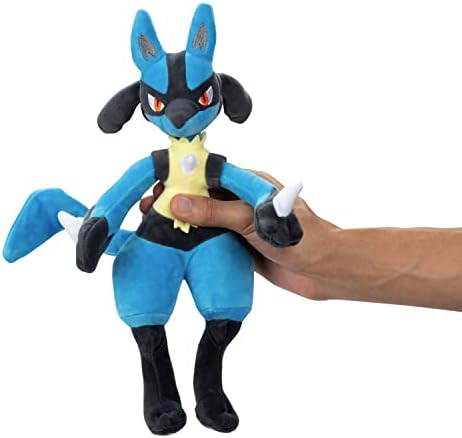 Плюшен мека играчка Pokémon Lucario - Голяма От 12 - Официално лицензирано - Чудесен подарък за децата