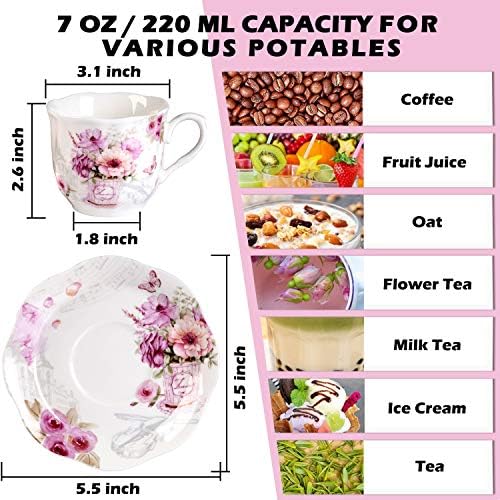На чаени чаши и чинии от Гуаньянского Порцелан, определени от 6-7 мл /200 мл - Подаръчни комплекти за чай за възрастни