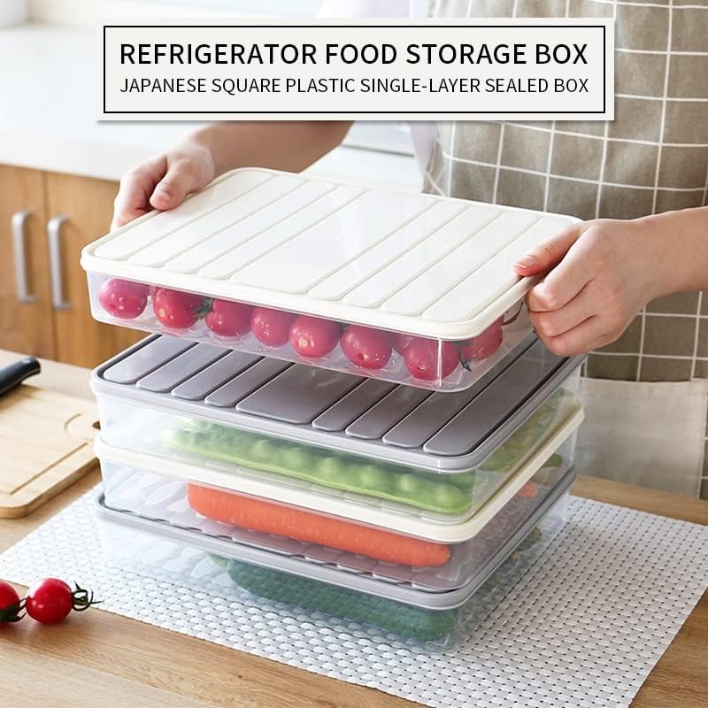 Фризер DUBAO, кутия за равиоли, контейнер за съхранение на храна, штабелируемая скрийнсейвър с капак, квадратна пластмасова