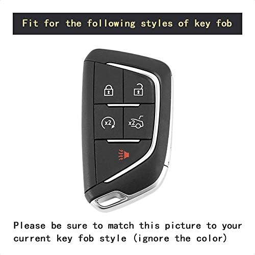 Калъф TANGSEN Smart Key Fob, Розово Защитен калъф от TPU, Съвместим с Cadillac CT4 CT5, 3, 4, 5 Бутон на дистанционното