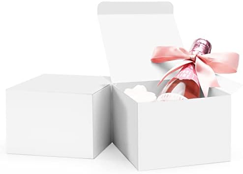 ValBox 5x5x3,5 Бели Подаръчни Кутии, 20 бр. Подаръчни Кутии с Капак за Подарък, Малка Кутия за Шаферките, за