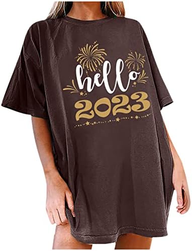 2023 Облекло Crewneck Графична Скромна Блуза за Късна Закуска, Тениска за Жени, Есенно-Лятна Блуза с Къс Ръкав V1