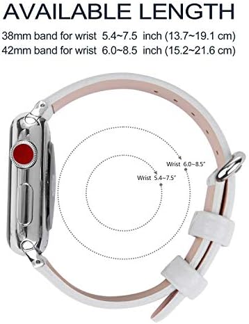 Съвместимост с поредица от Apple Watch 5, 4, 3, 2, 1 ( по-Малка версия на 38/40 мм) Кожена Гривна, Разменени