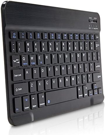 Клавиатурата на BoxWave, съвместима с Sharp Aquos R2 Compact - Клавиатура SlimKeys Bluetooth, Преносима клавиатура