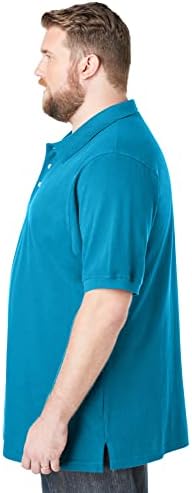 Мъжка риза с къси ръкави KingSize Big & Tall Без свиване™ Piqué Polo