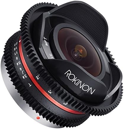 Кинообъектив Rokinon CV75MFT-B 7,5 мм Т3.8 Рибешко око за фотоапарати Olympus/Panasonic Micro 4/3 Черен