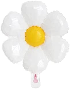 8ШТ Балони с Цветя Огромна Цветна Топка с Два Размера Бели Вечерни Бижута с Маргарити Големи Балони Майларовые Балони