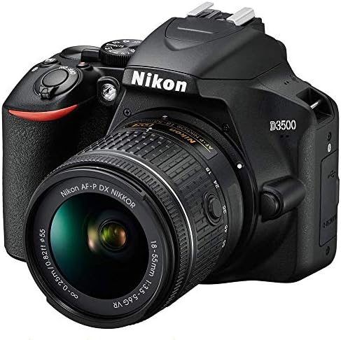 - Рефлексен фотоапарат Nikon D3500 с резолюция от 24,2 Mp с VR-обектив AF-P DX NIKKOR 18-55 mm f/3,5-5,6